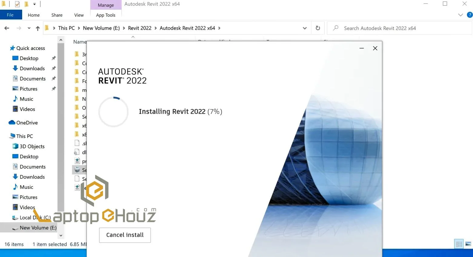 Quá trình cài đặt Revit